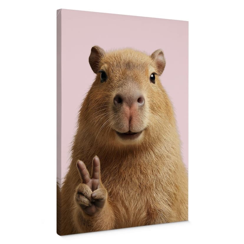 Lienzo Capibara de la Paz