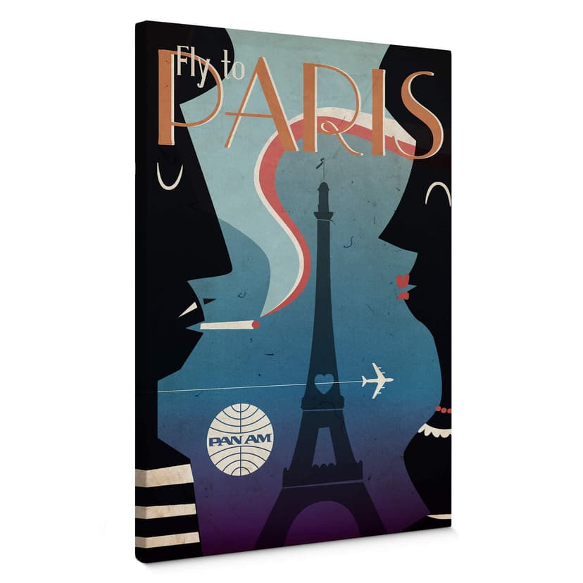 Lienzo PAN AM - Vuelo a París