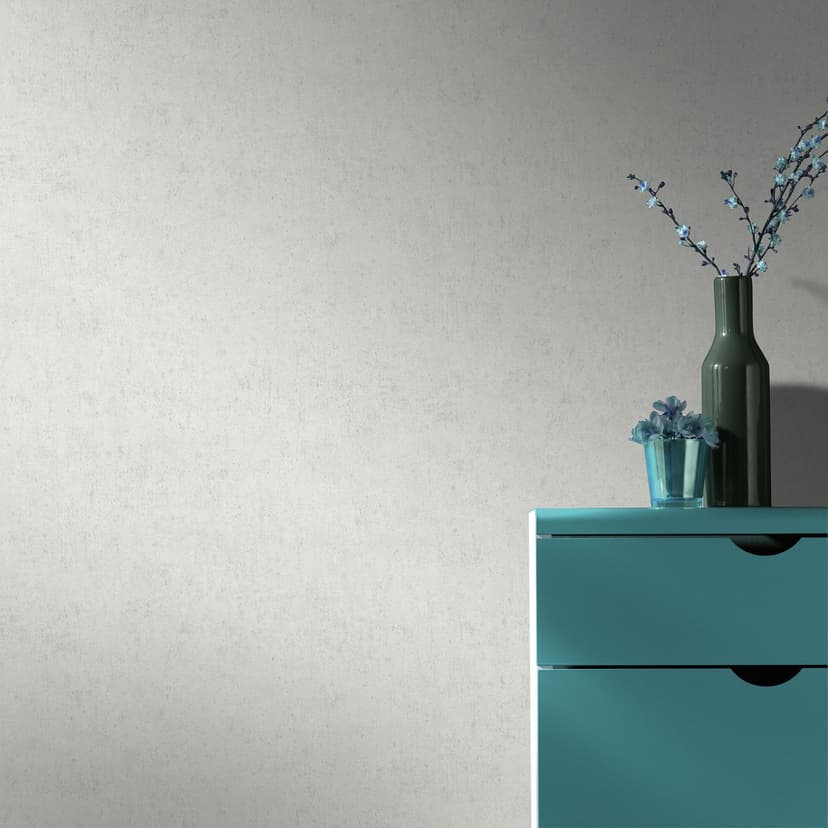 Papel pintado no tejido aspecto hormigón liso en gris