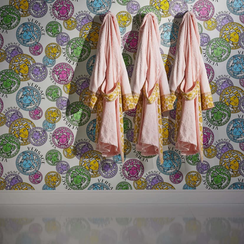 Papel pintado de lujo de diseño Versace Home Papel pintado de Medusa Papel pintado no tejido de colores con cabezas de medusa
