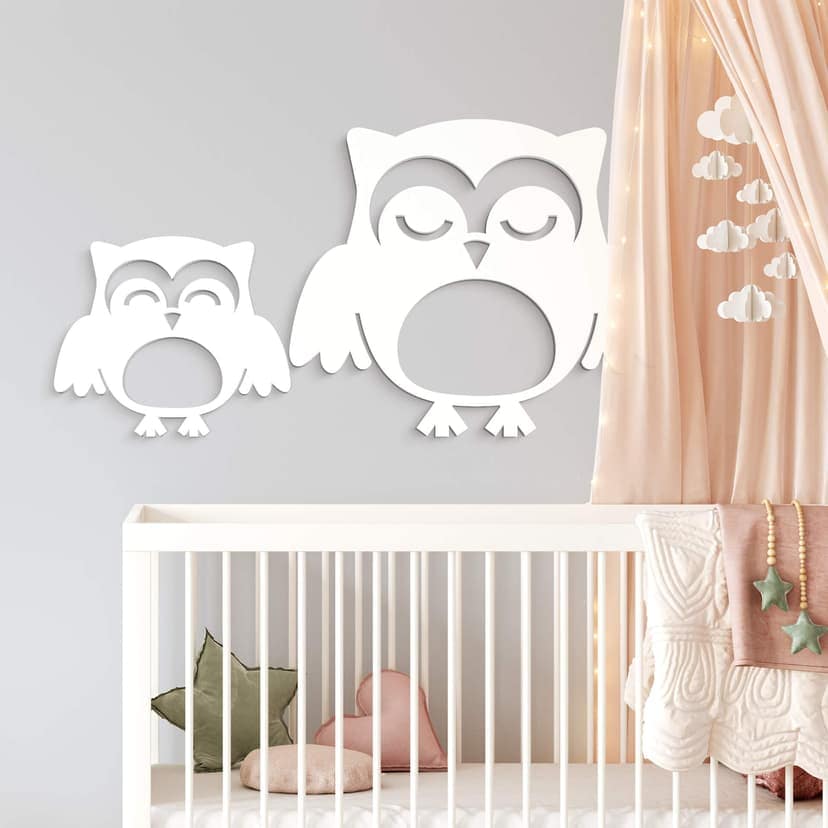 Decoración de espuma dura búhos dormilones (set de 2)