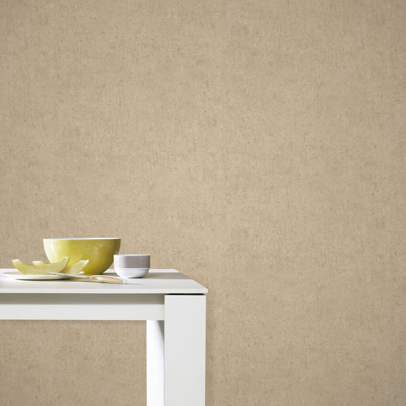 Papel pintado no tejido aspecto hormigón colores lisos en beige