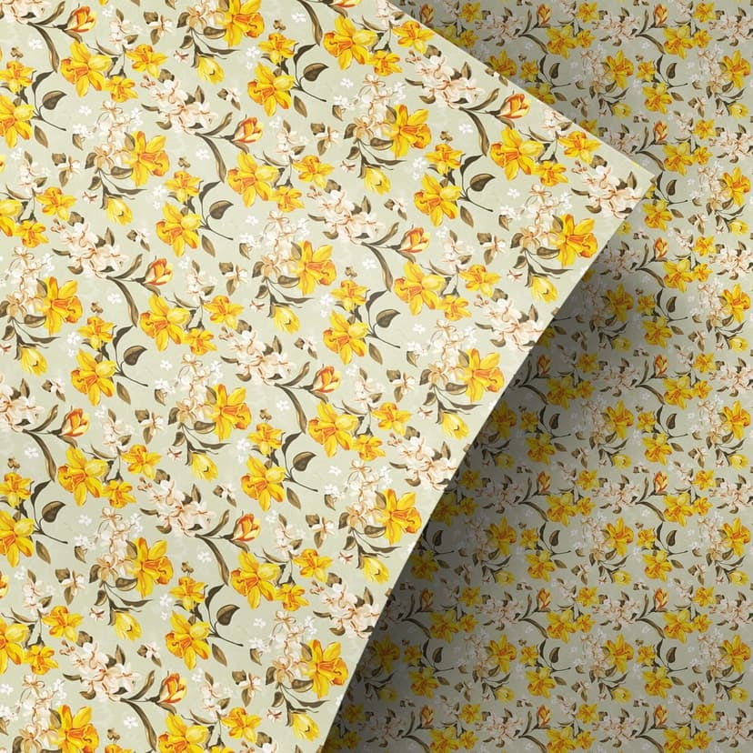 Vinilo adhesivo muebles, vinilo decorativo - lavable - narcisos