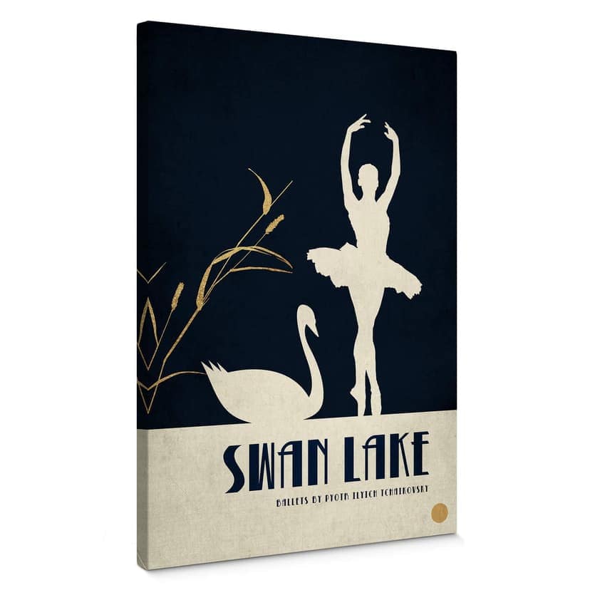 Lienzo Kubistika - El lago de los cisnes - El lago de los cisnes