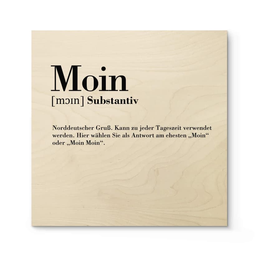 Cuadro de madera gramática Moin