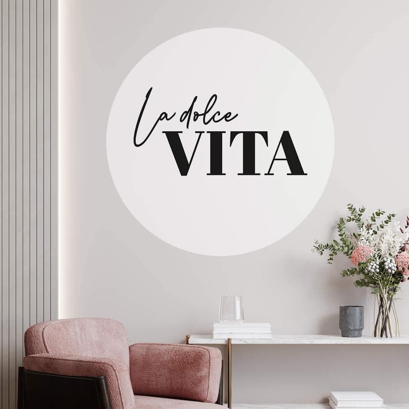 Vinilo decorativo La Dolce Vita - Redondo