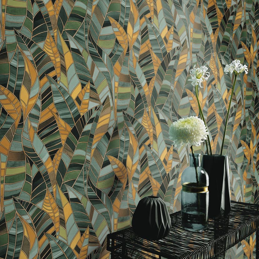 Papel pintado no tejido SERENADE Elle Decoration 4, petróleo