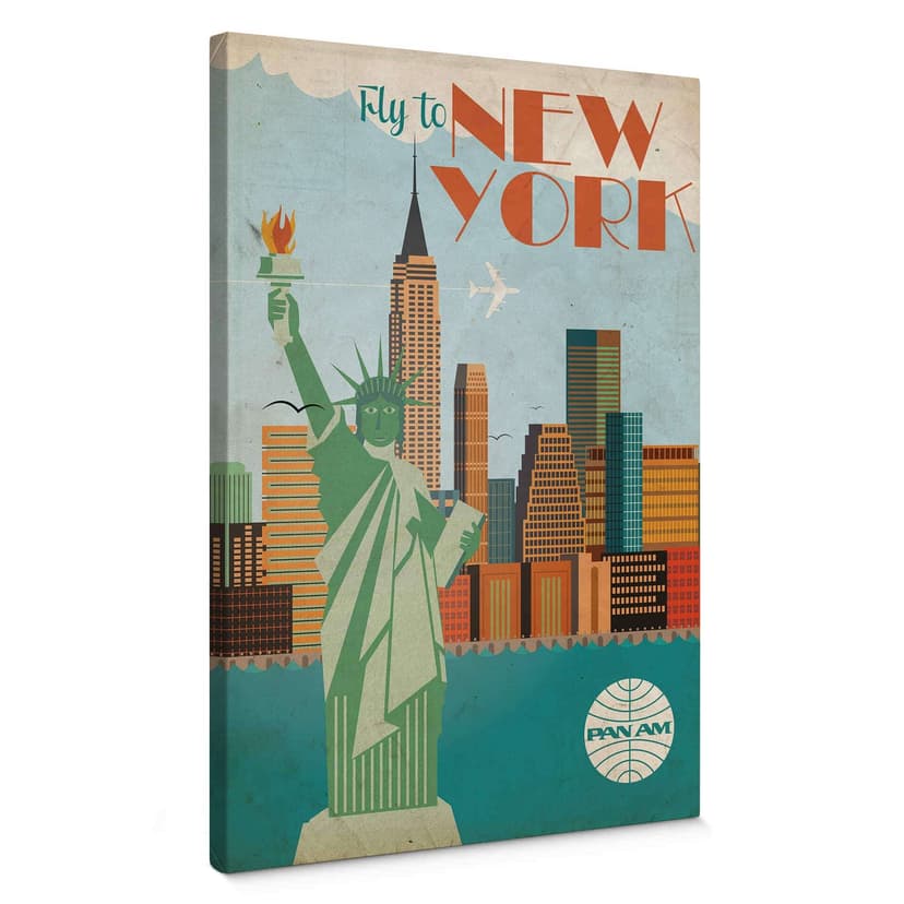 Lienzo PAN AM - Vuelo a Nueva York