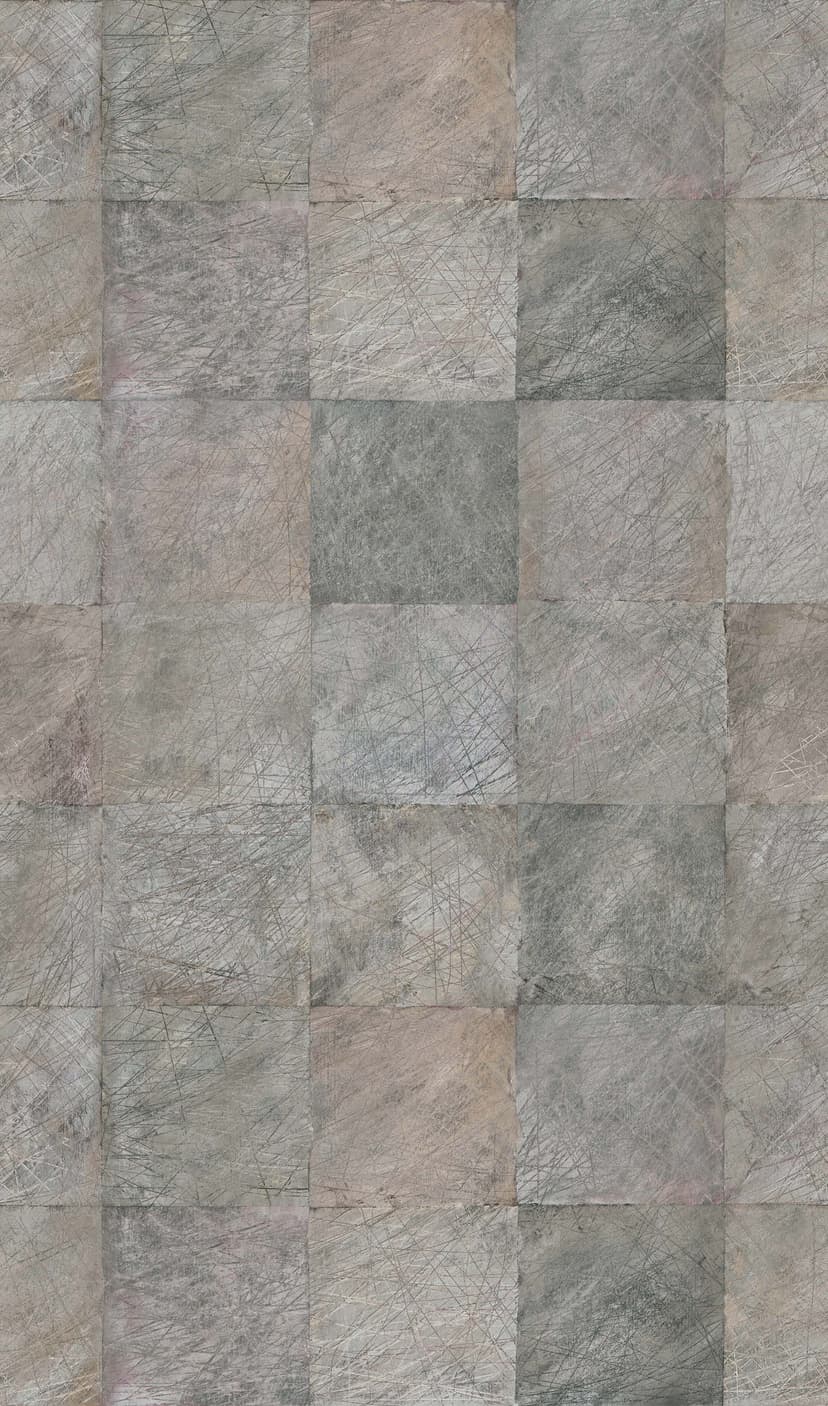 Fotomurale azulejos de hormigón patchwork en gris beige moderno 2,7 x 1,59 m