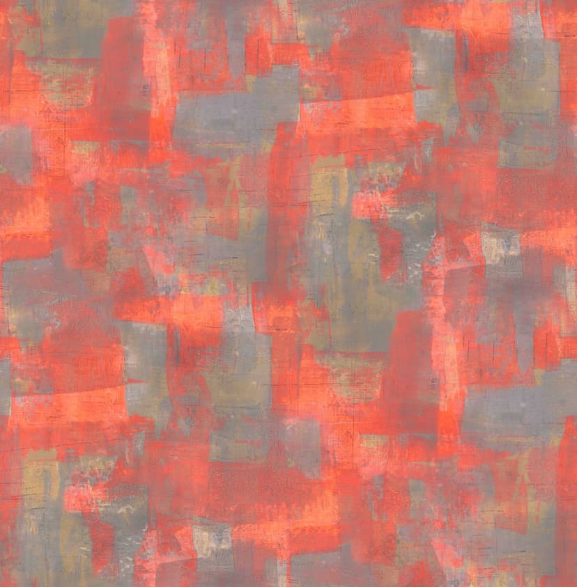 Fotomurale Campos de color abstractos en rojo gris y ocre con textura 2,7 x 2,65 m