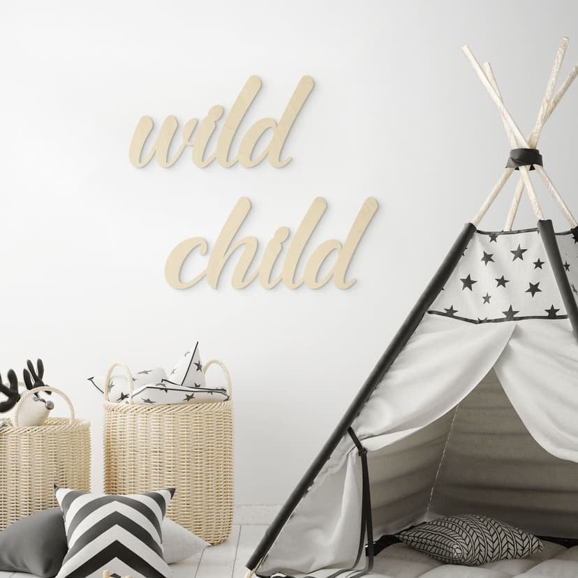 Decoración mural habitación infantil - Wild Child lettering - Álamo