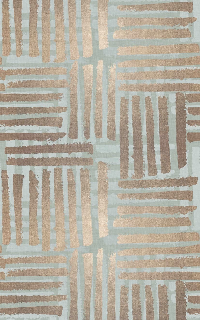 Fotomurale Graphic stripe pattern in beige and sage green 3.4 x 2.12 m
