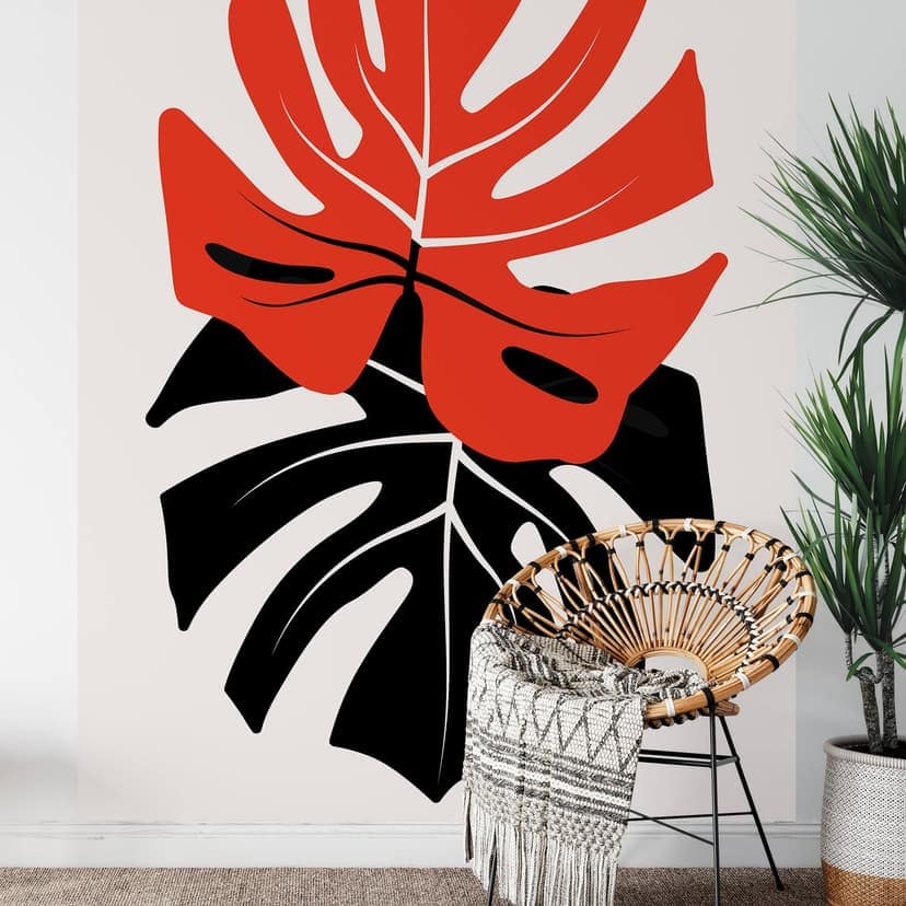 Kubistika - fotomural Monstera Duet