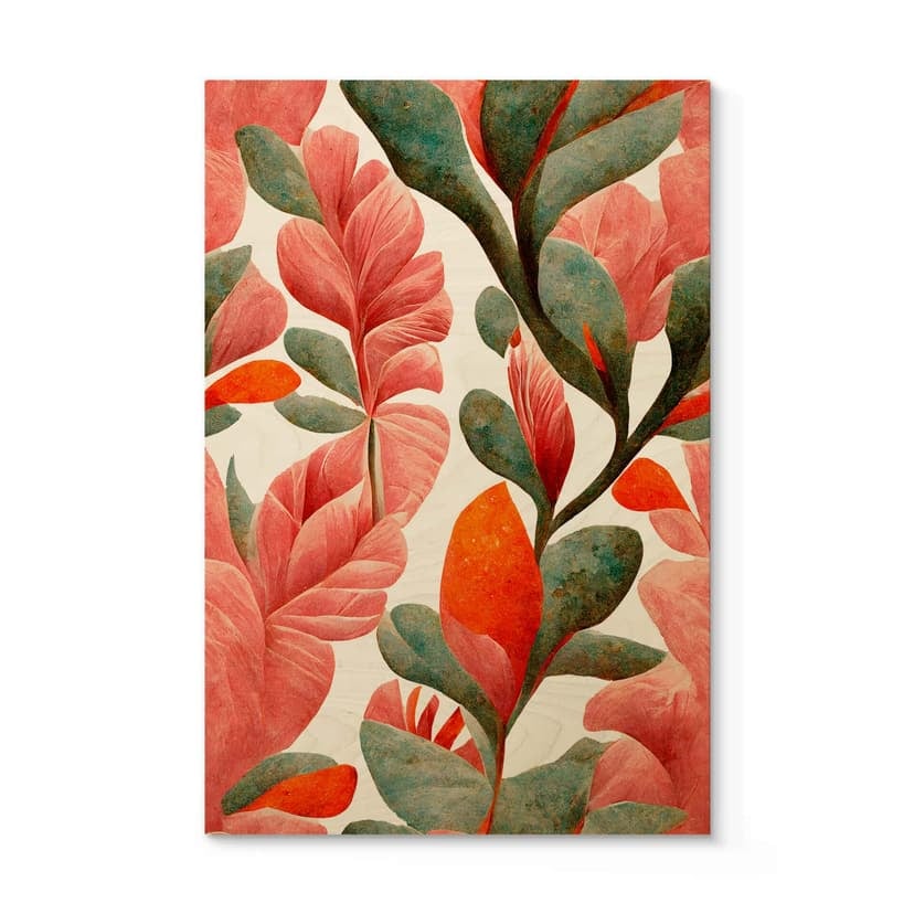 Cuadro de madera Treechild - Rosa de la India