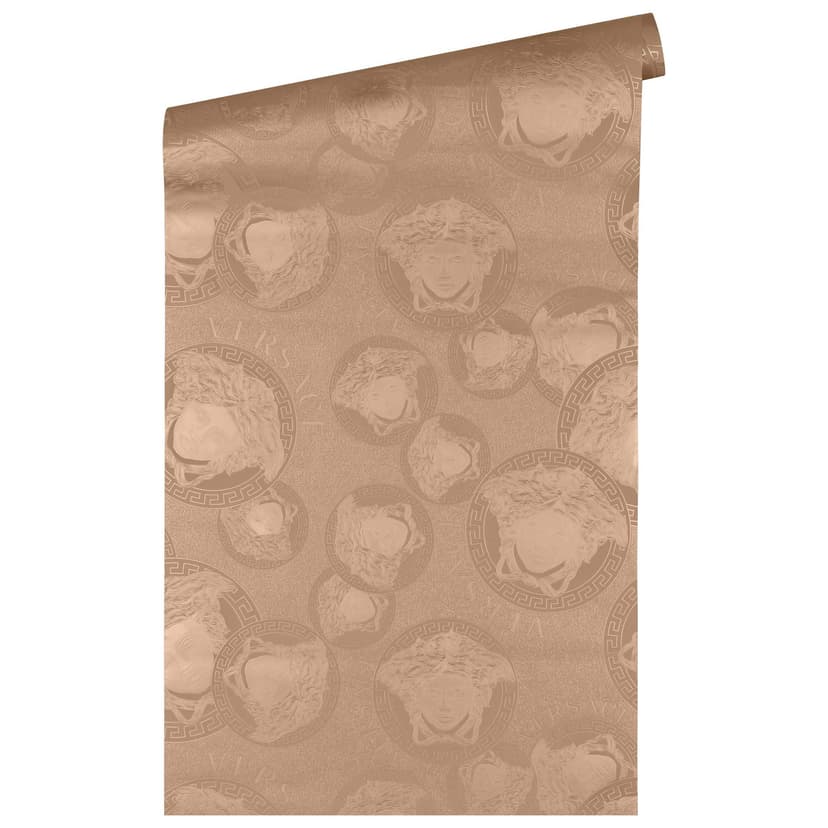 Versace Home papel pintado no tejido de diseño cabeza de medusa thaler papel pintado de lujo rosa brillante