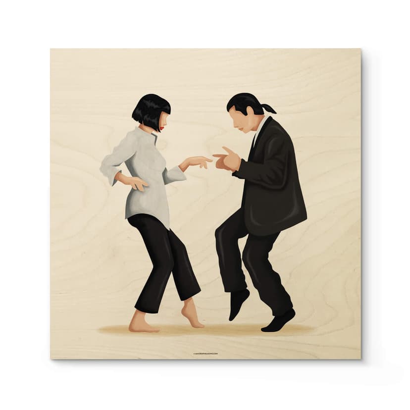 Cuadro de madera Tohmé - Pulp Fiction - Cuadrado