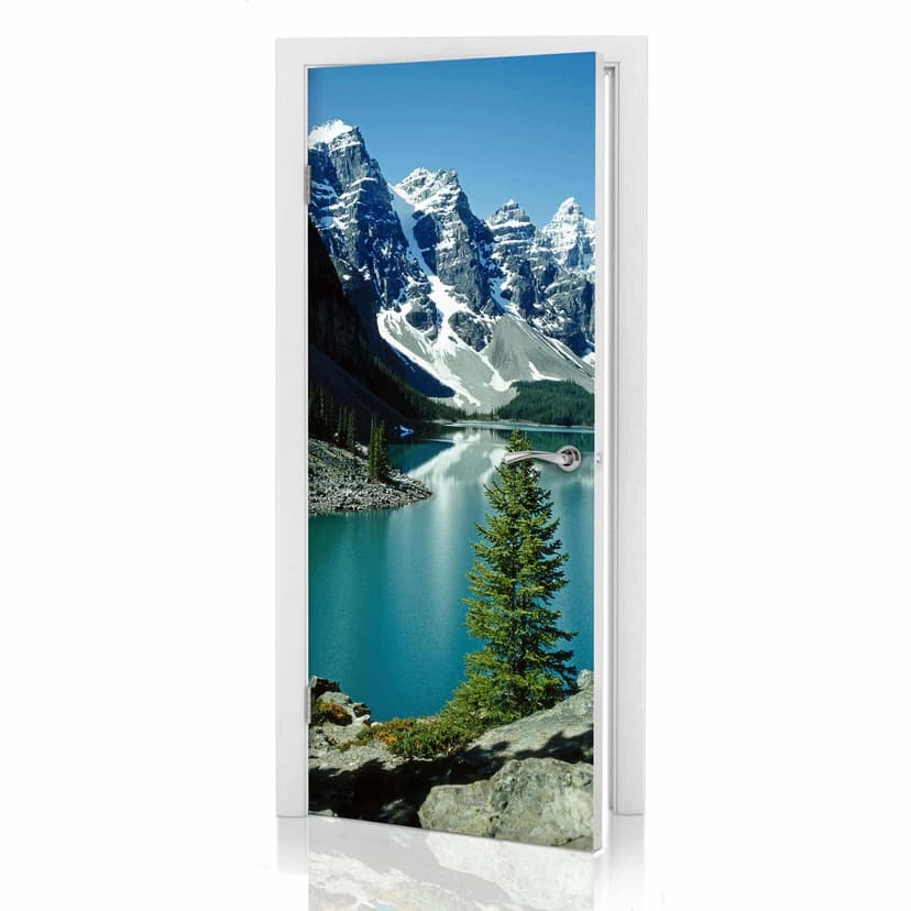 Puerta diseño montaña lago idilio 91x200 cm