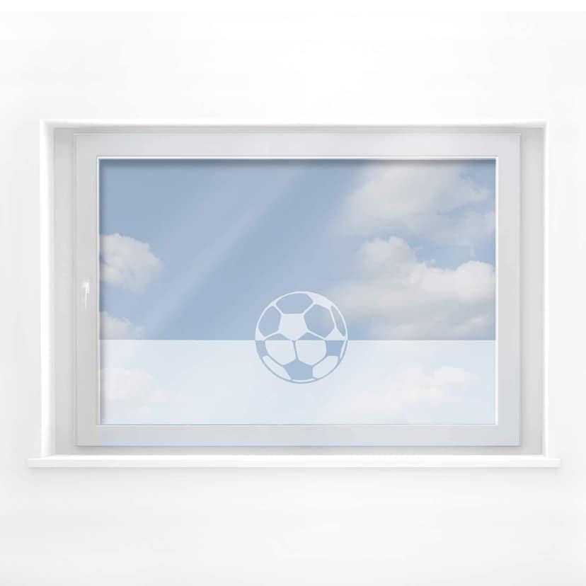 Decoración futbolística para ventanas