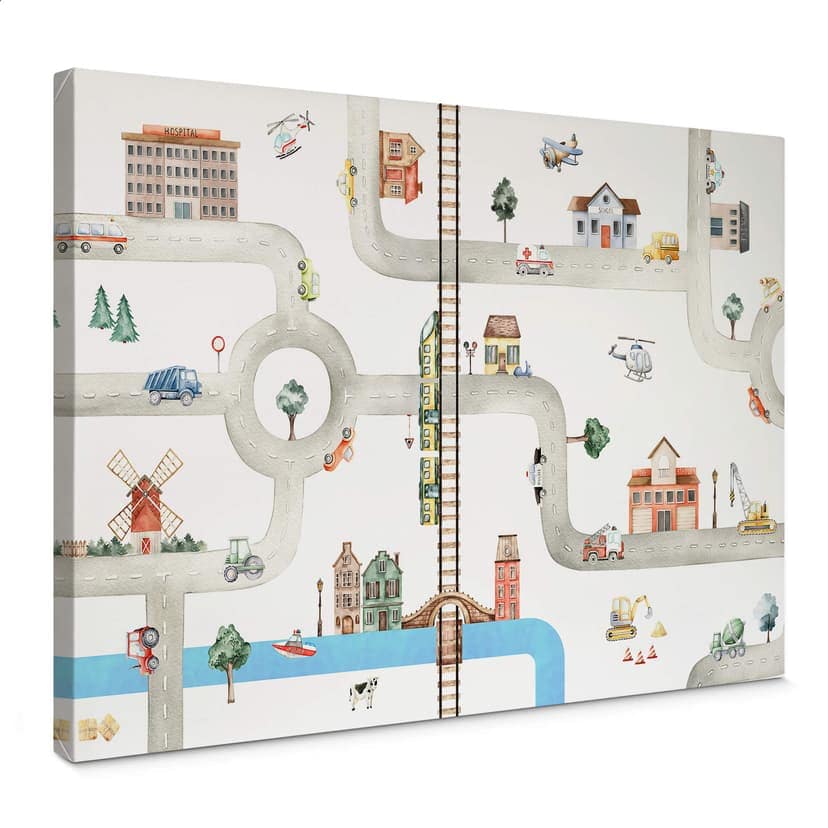 Cuadro lienzo habitación infantil Oliver Robins - Play street