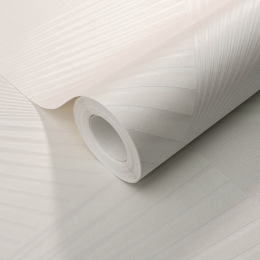 Papel pintado no tejido con Muestras gráficas y efecto metálico en blanco