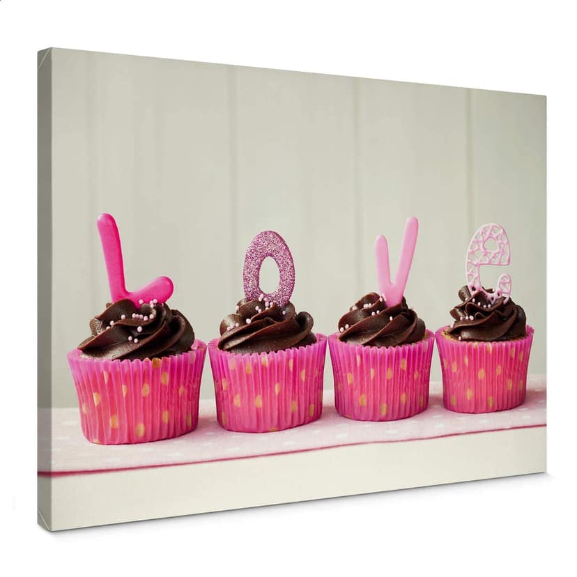 Precioso lienzo de cupcakes