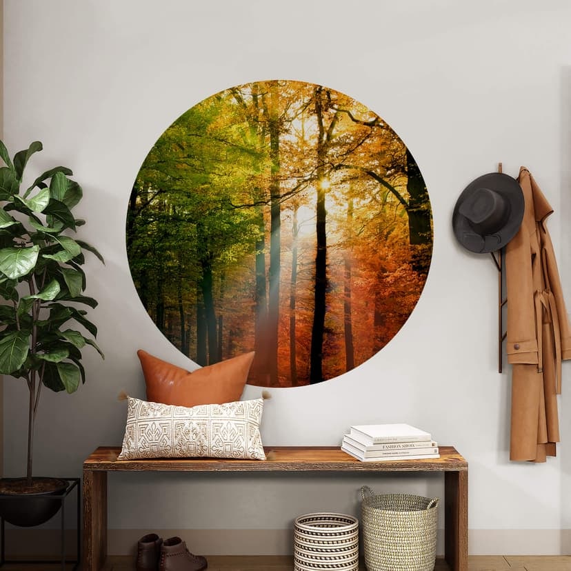 Vinilo decorativo otoño dorado - Redondo