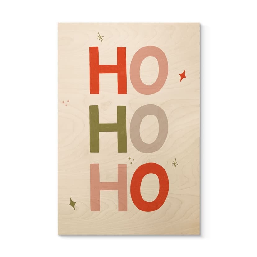 Cuadro de madera Navidad Ho Ho Ho - Lisboa