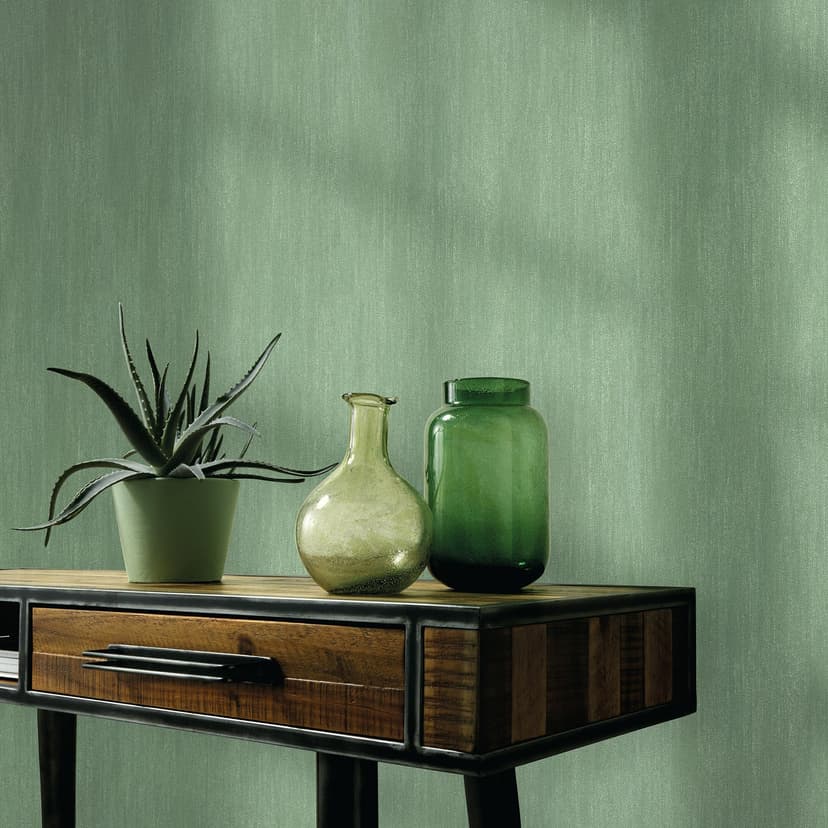 Papel pintado no tejido, pegar el papel pintado Cameo verde oscuro