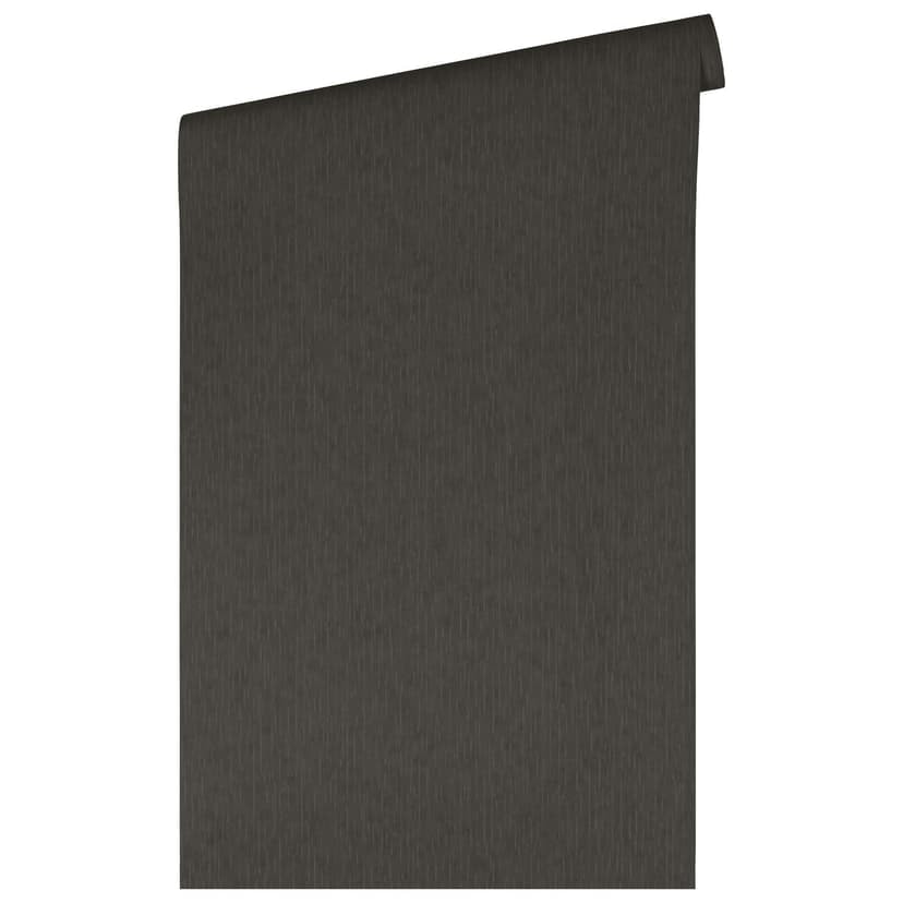 Papel pintado no tejido de diseño de lujo Versace Home negro oscuro unicolor liso