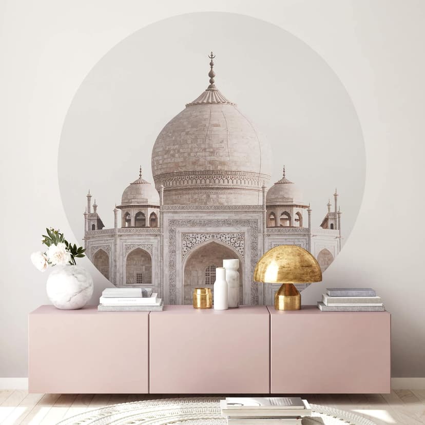 Annie - Taj Mahal - fotomural redondo - Papel pintado autoadhesivo/no tejido