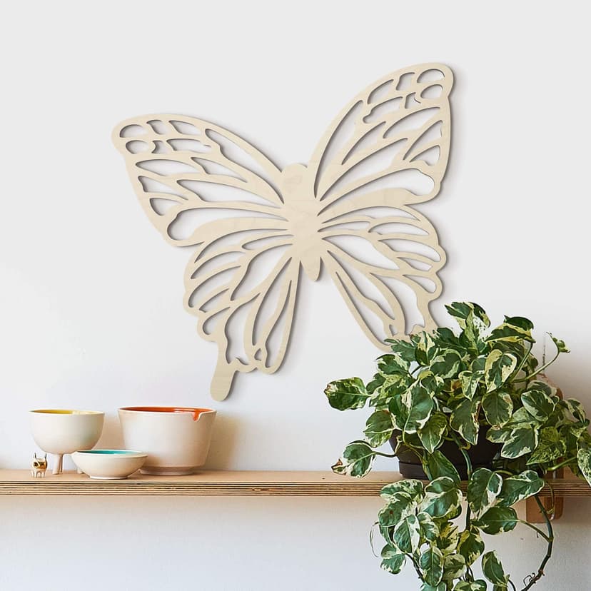 Decoración en madera de álamo - Mariposa Isabella
