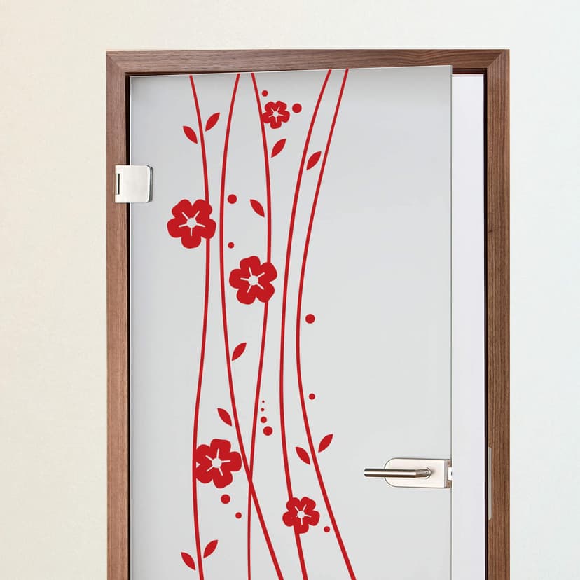 Puerta diseño flor zarcillo 75x200 cm