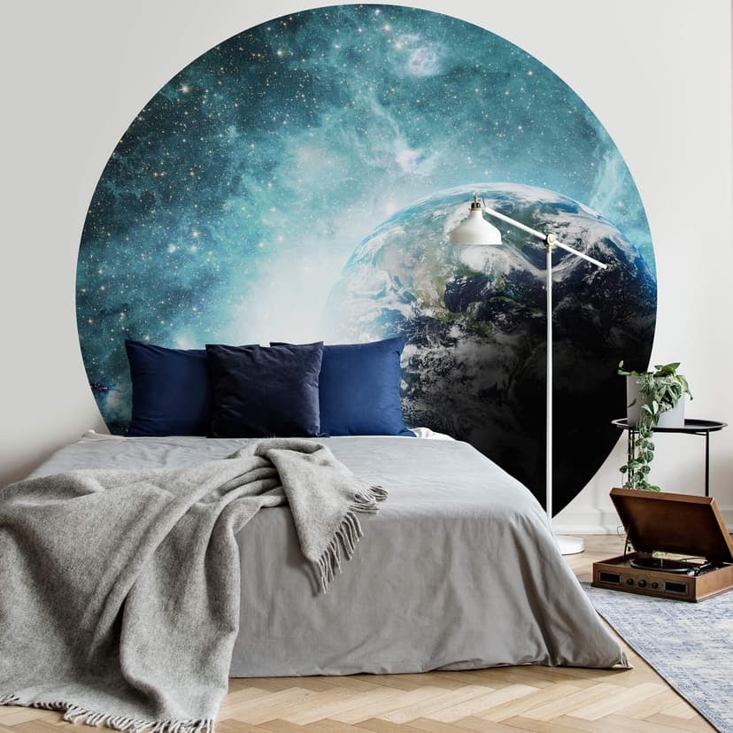 Fotomural En una galaxia lejana - Redondo - Papel pintado autoadhesivo/no tejido