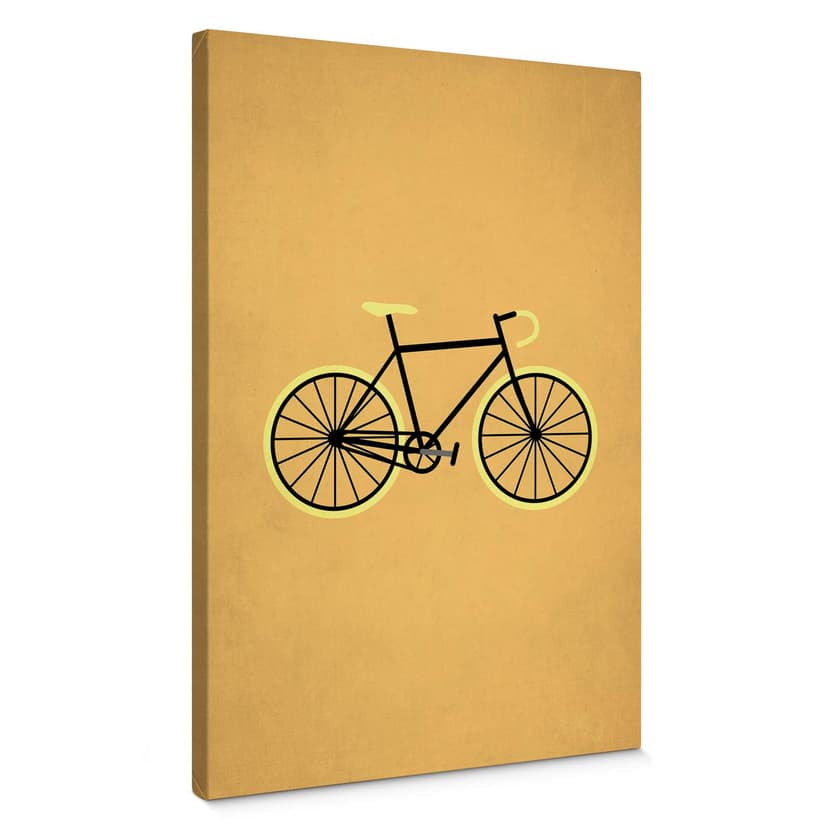 Lienzo Kubistika - Amor de bicicleta
