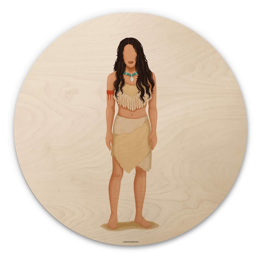 Cuadro de madera Tohmé - Pocahontas - Redondo