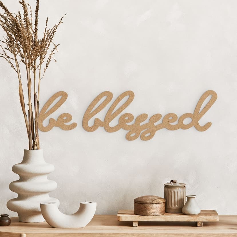 letra 3D Be blessed - MDF nature