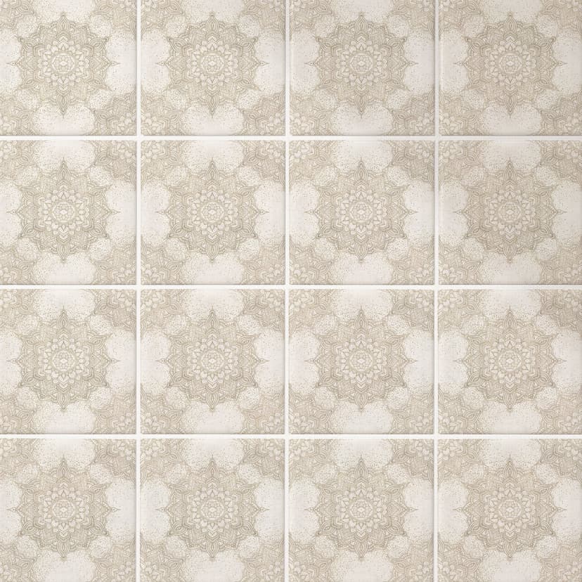 Azulejos Adhesivos Mandala elegante en oro arena - Bloomery Decor - Set de 12)