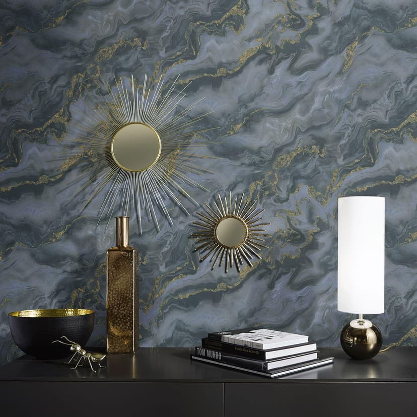 Papel pintado no tejido HECHIZO MÍSTICO Elle Decoración 4, azul