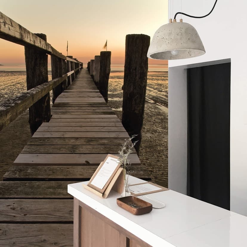 Fotomural Embarcadero en el Mar de Wadden - 144x260 cm