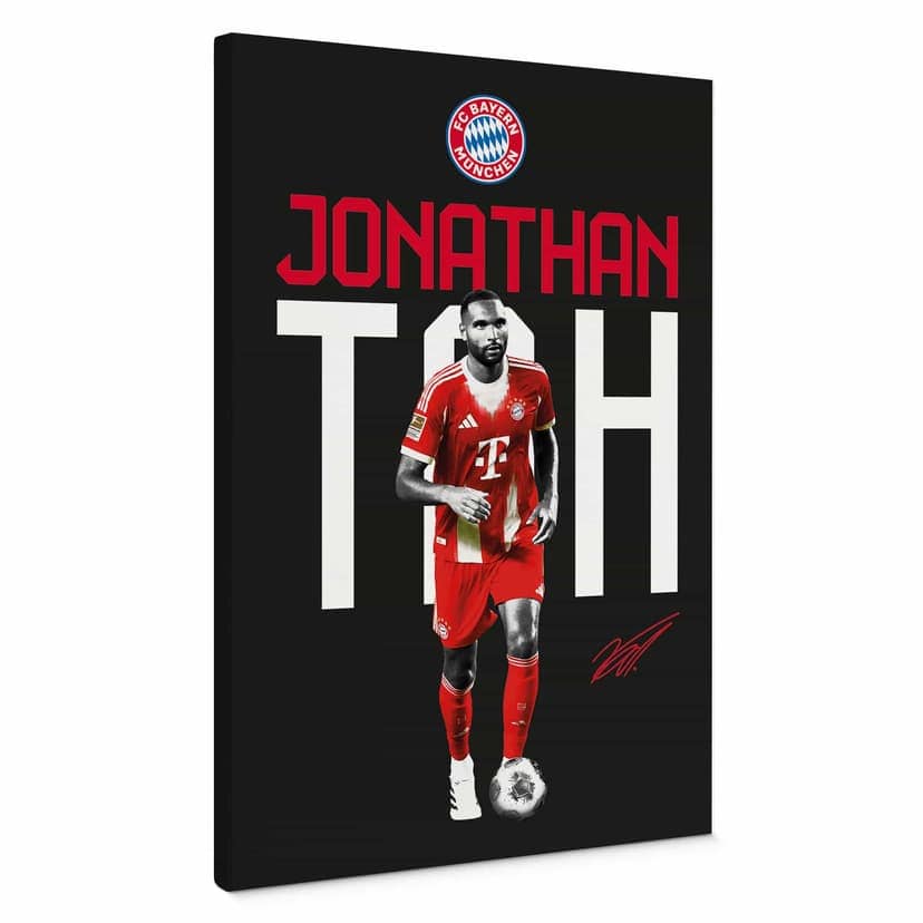 Lienzo del jugador del FC Bayern Jonathan Tah 2025/26