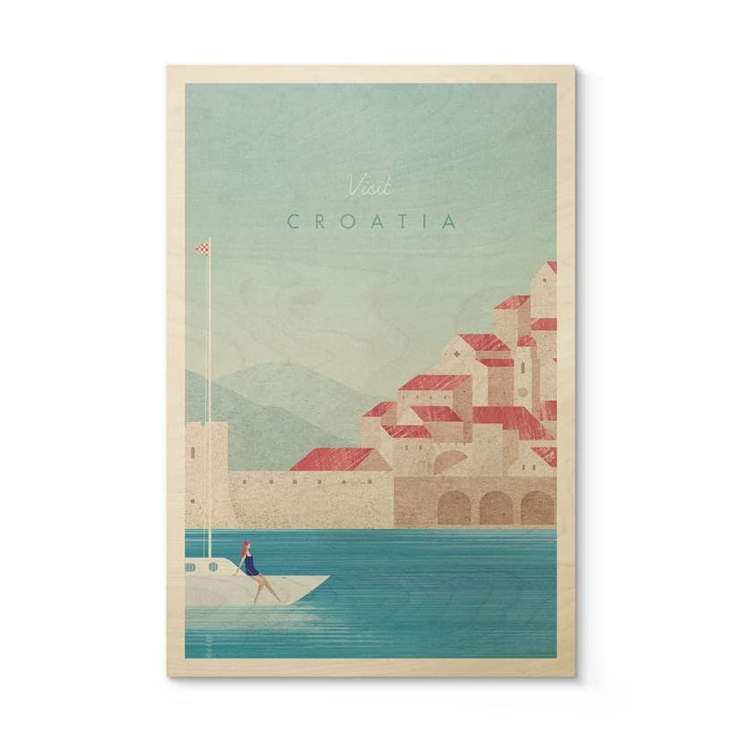 Cuadro de madera de vacaciones en Croacia - Rivers