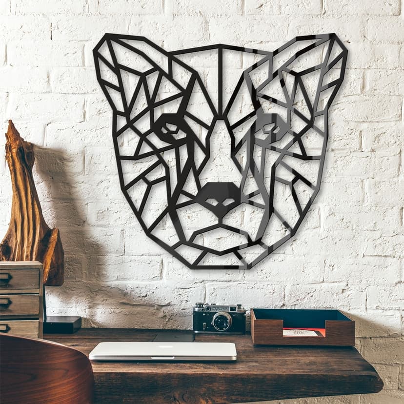 Decoración acrílica Guepardo origami
