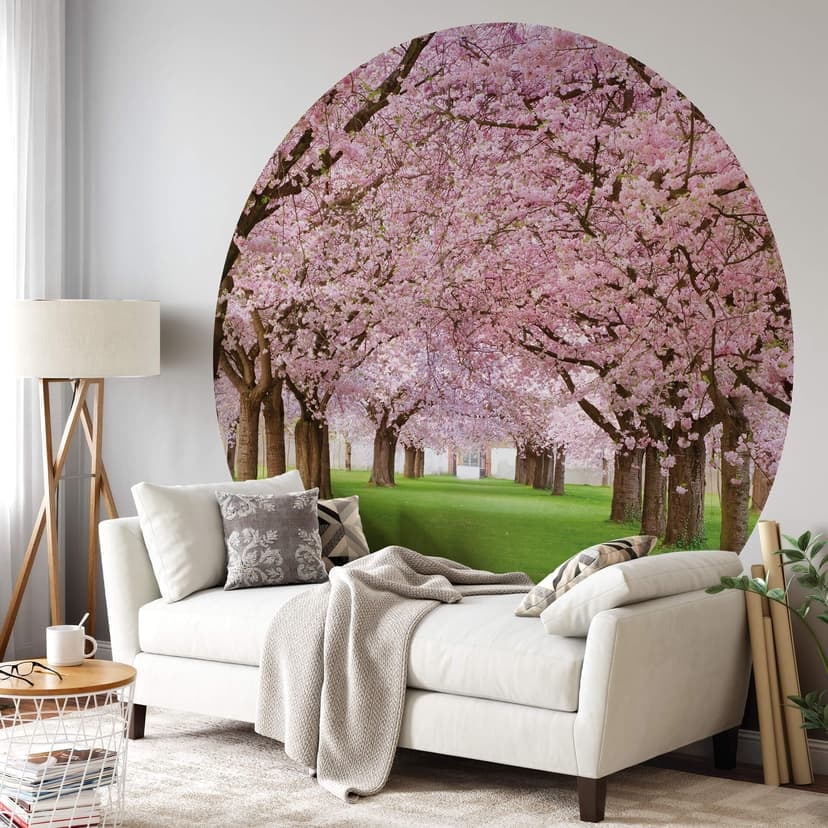 Fotomural de primavera - Redondo - Papel pintado autoadhesivo/no tejido