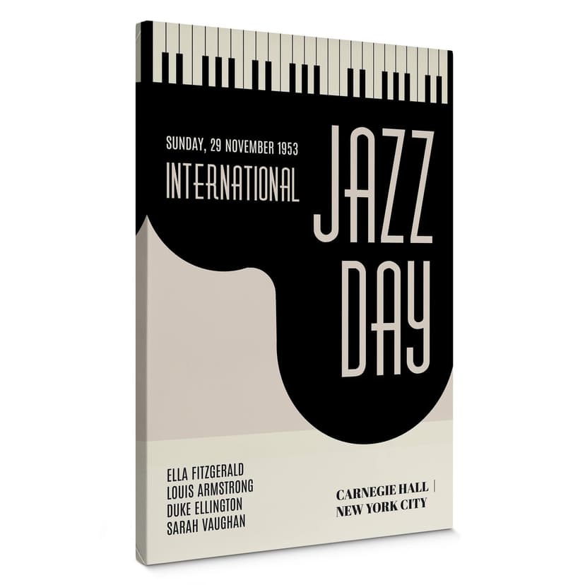 Lienzo Kubistika - Día de Jazz