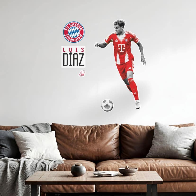 Vinilo decorativo del jugador del FC Bayern Luis Diaz 2025/26