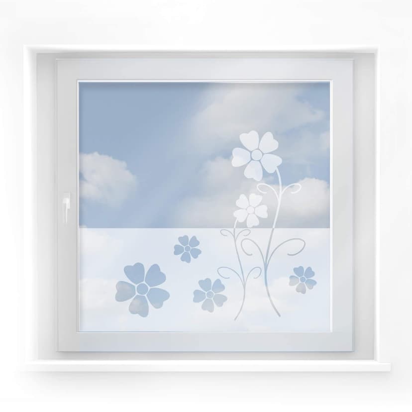 Decoración de ventana motivo floral