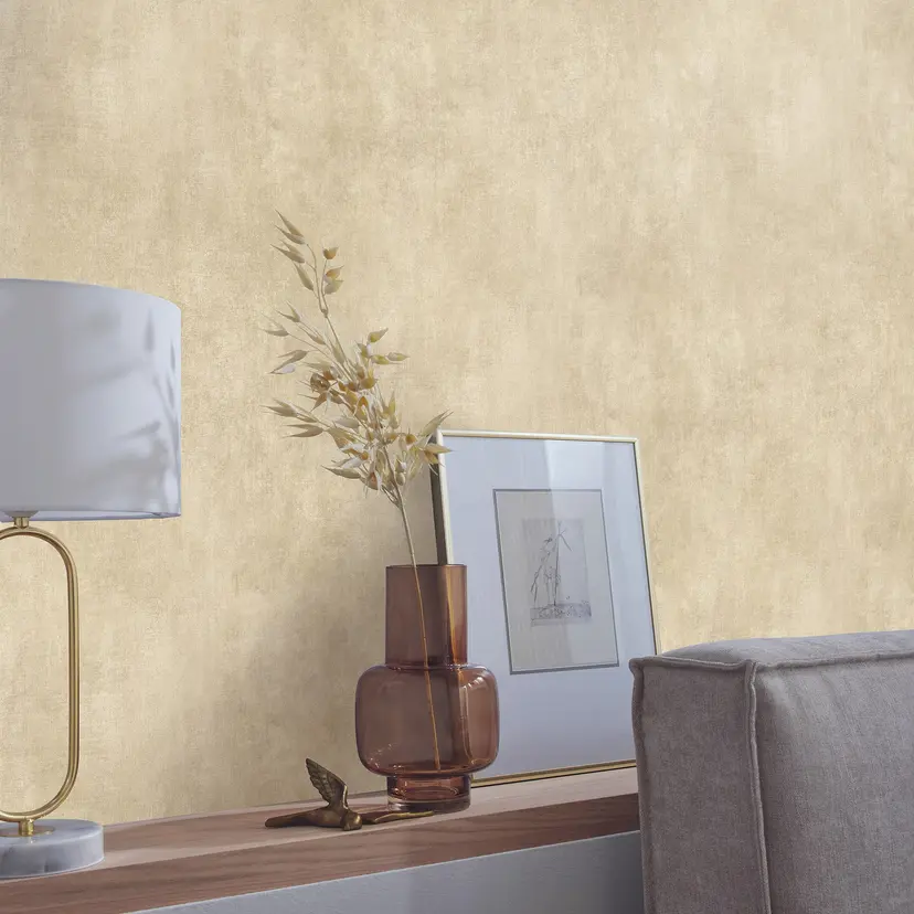 Papel pintado no tejido HORMIGÓN BRILLANTE Elle Decoración 4, beige