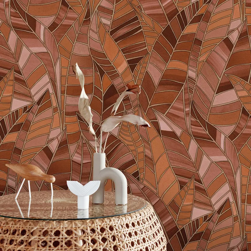 Papel pintado no tejido SERENADE Elle Decoration 4, terracota