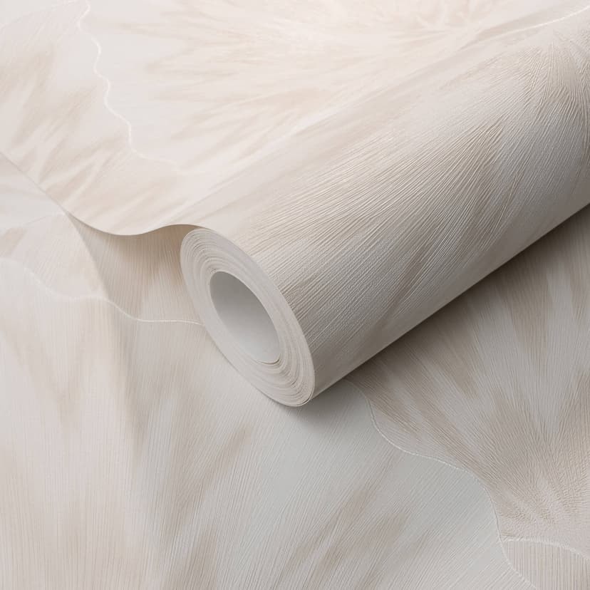Papel pintado no tejido con Muestras gráficas en beige