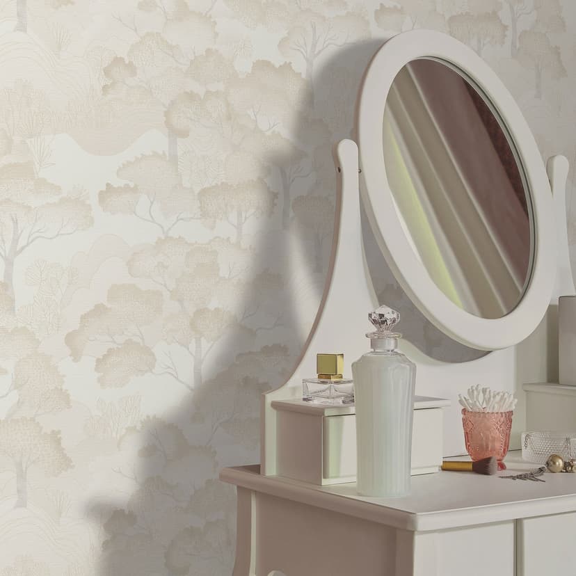 Papel pintado no tejido GOLDEN GROVE Elle Decoration 4, crema